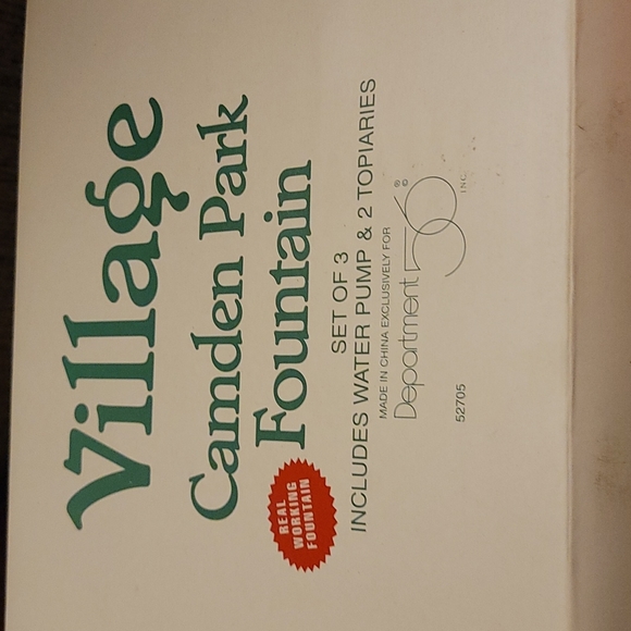 Department 56 Camden Park Fountain - Picture 12 of 14